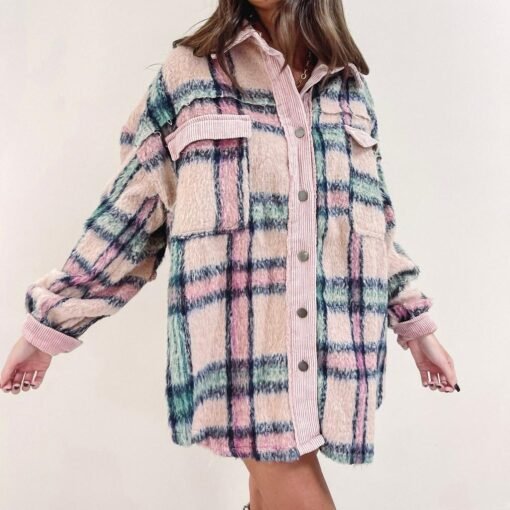 Pink Plaid Shacket – Image 4