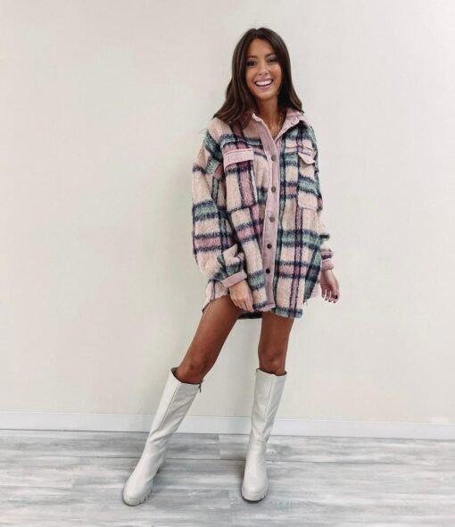 Pink Plaid Shacket – Image 5