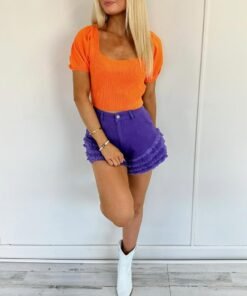 Purple Flutter Shorts