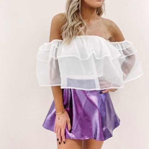 Purple Metallic Skirt – Image 6