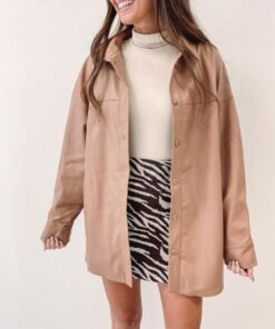 Rebecca Leather Shacket