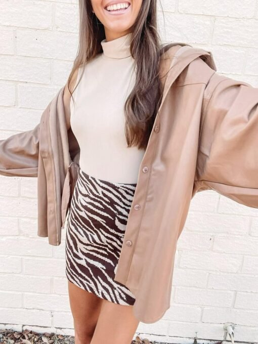 Rebecca Leather Shacket – Image 3