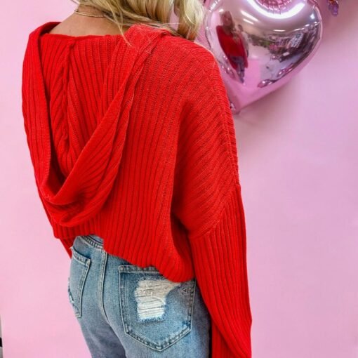 Red Cropped Hoodie – Image 5