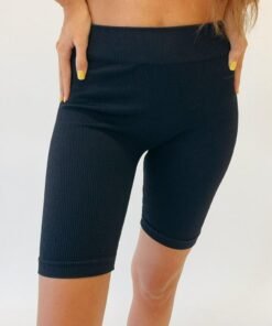 Ribbed Biker Shorts
