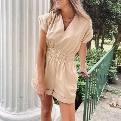 Ruched Shoulder Romper – Image 5