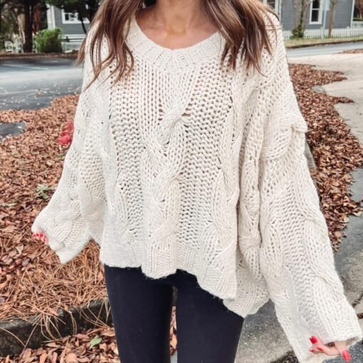 Salem Sweater – Cream – Image 3