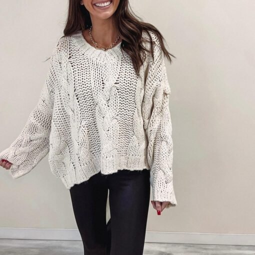 Salem Sweater – Cream – Image 4