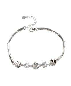 Four-Leaf Clover Bracelet S925 Sterling Silver D004