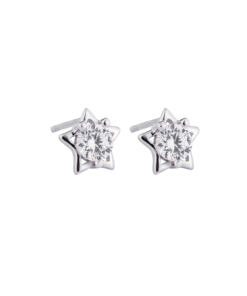 Pentagram Stud Earrings S925 Sterling Silver B003