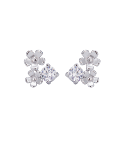 Double Stud Earrings S925 Sterling Silver Creative B018