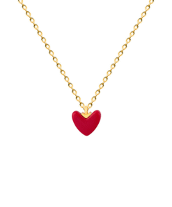 Little Red Heart Necklace S925 Sterling Silver A019