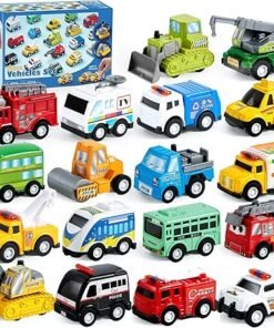 Children's Toy Car Combination Function Business Van Police Car Baby Inertia Pull Back Car Set